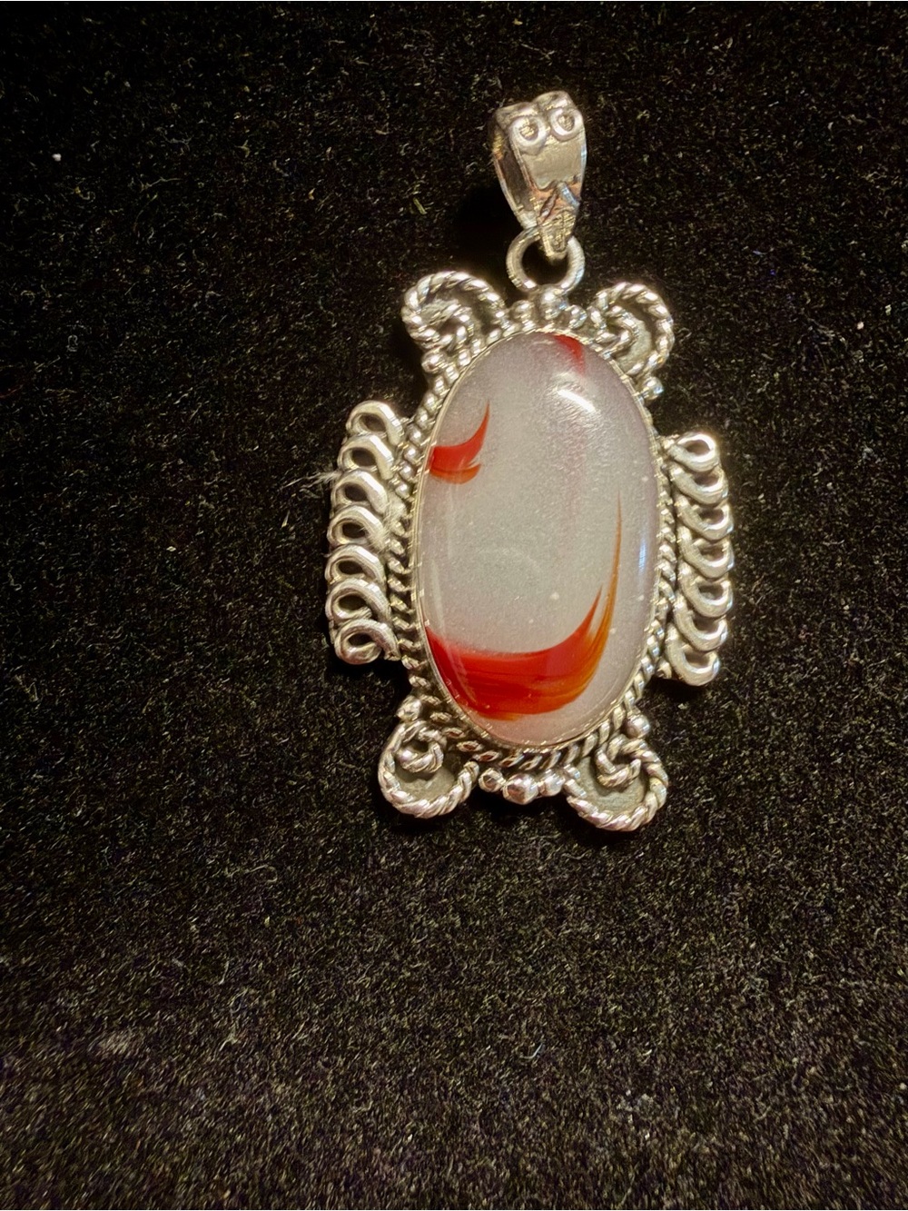 Sterling Silver Agate Pendant